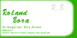 roland bora business card